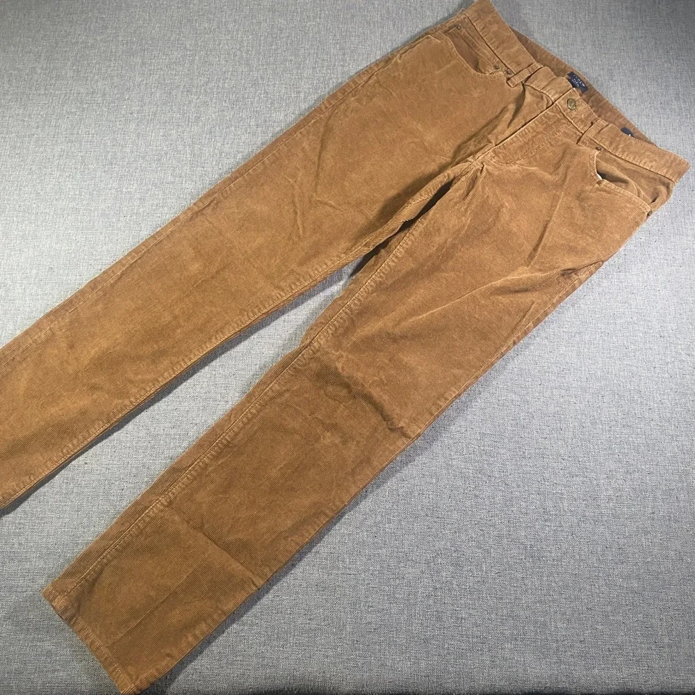 J. Crew Flex Slim Fit Brown Corduroy Pants Men 31x30 Pinwale Stretch Lightweight